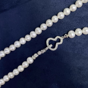 DIY饰品配件葫芦珍珠扣头玉石项链手链串珠搭扣单排饰品扣连接扣