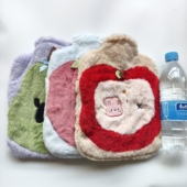 天虹PVC热水袋大号1800毫升双插手灌水热水袋卡通套子 加厚暖水袋