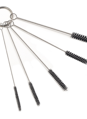 5合1烟斗刷毛刷通针通条多功能烟嘴烟道刷子5件套11cm长吸管刷