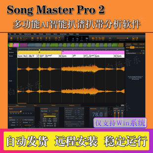 Song Master Pro 2智能AI歌曲扒带打谱和弦识别音频分析软件Win版