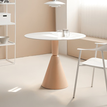 岩板餐桌现代简约家用小户型轻奢北欧实木餐桌椅组合咖啡厅奶茶店