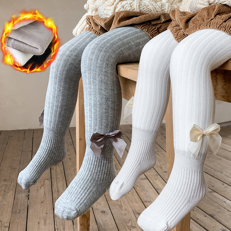 女童加绒加厚打底裤秋冬款连裤袜