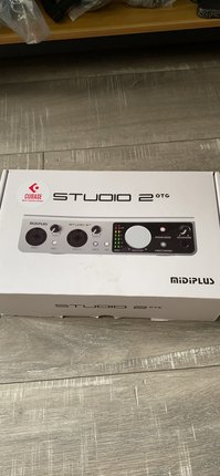 二手MIDIPLUS STUDIO-2 OTG专业USB录音K歌直播主播声卡精调机架