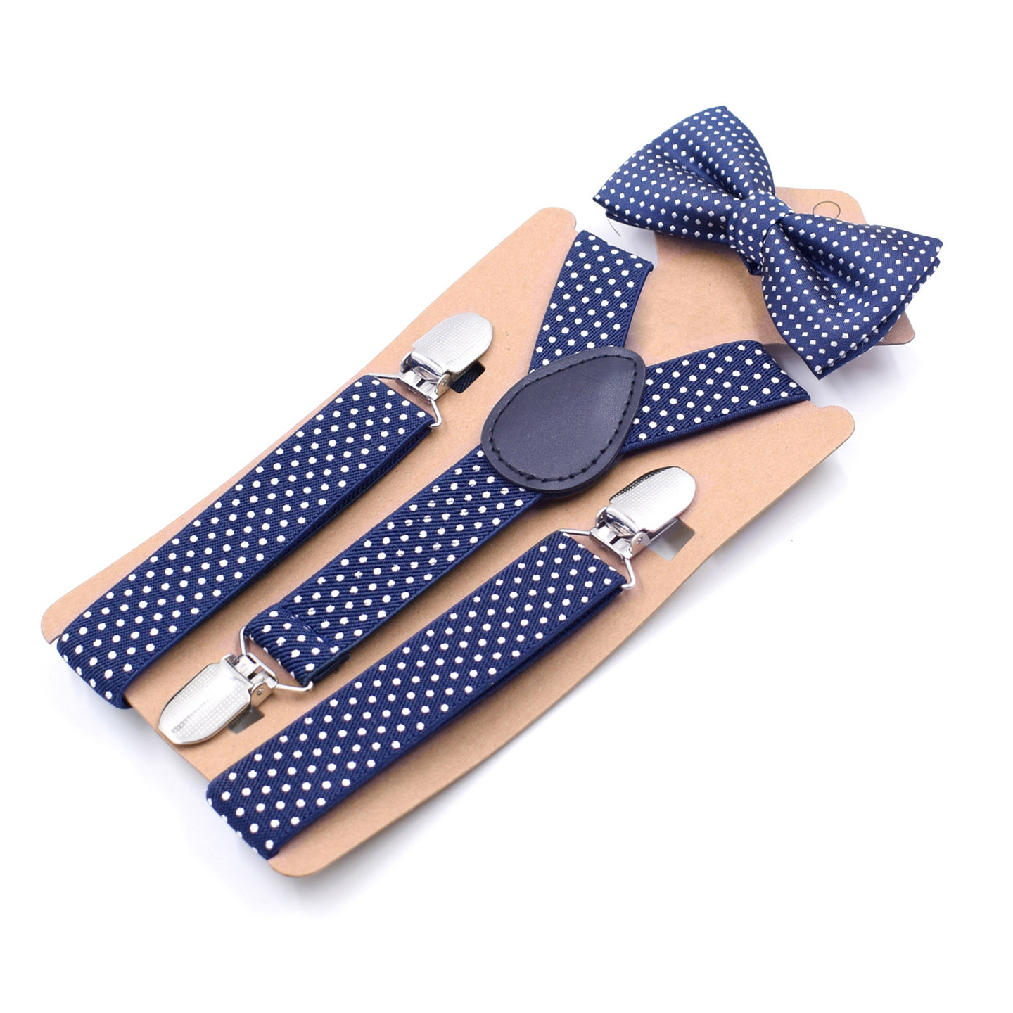 儿童糖果色背带夹宝宝吊裤带领结套装幼童表演拍照肩带环保夹扣