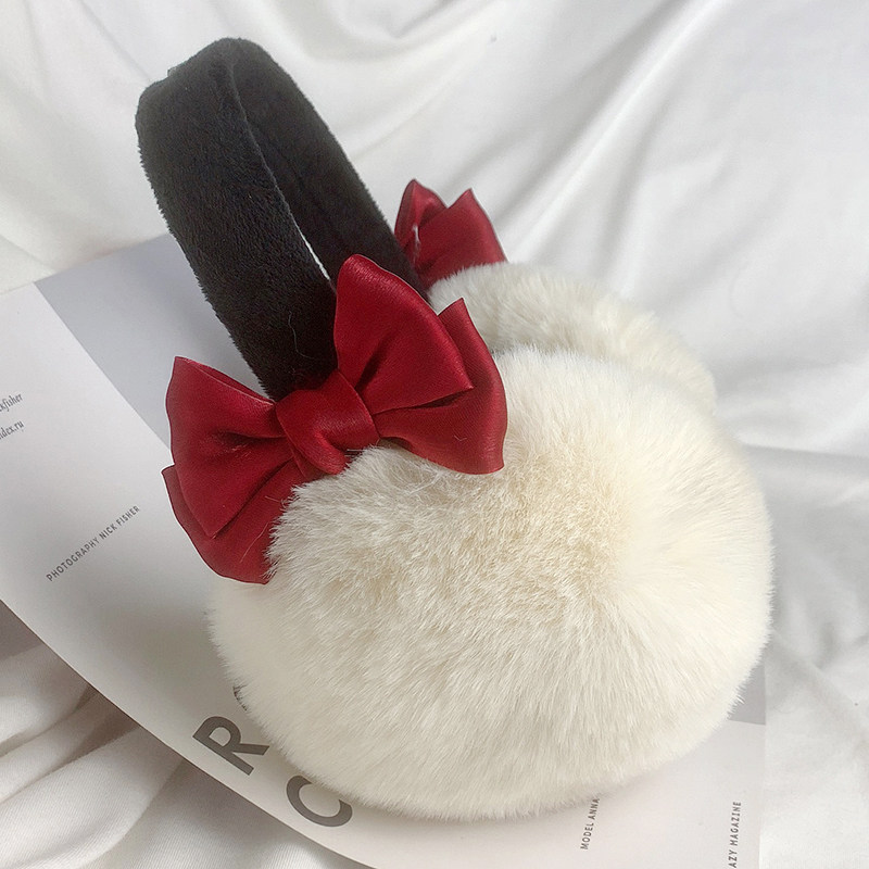 护耳套保暖耳罩女冬季天可爱耳暖耳包帽小蝴蝶结耳捂子防寒冻耳护