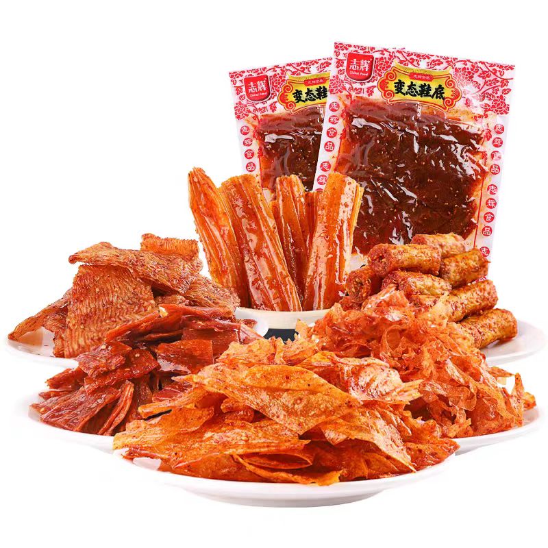 志辉变态鞋底辣条江西余干特产正宗变态辣8090后豆皮辣片网红零食