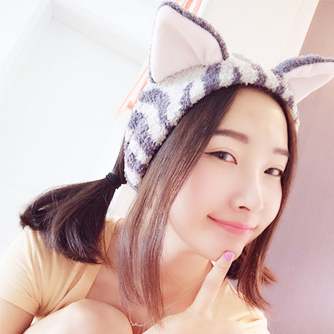 包邮日本版立体猫咪同款束发带