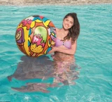 Bestway, надувной пляжный барабан для плавания для детей и взрослых, большой волейбольный мяч для водного поло, игрушка для игр в воде, семейный стиль