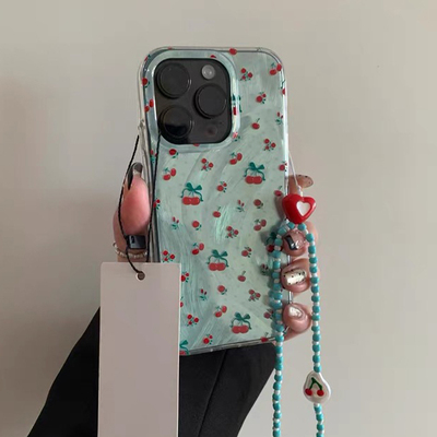 韩系小众薄荷绿樱桃K80适用小米14/15手机壳note13/9新款12T防摔10S红米k60至尊40简约11个性K70全包K50PRO女