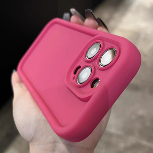 K80 10S红米k60至尊版 K40纯色70防摔K50硅胶13PRO软壳civi3 14手机壳note12T多巴胺9 玫红色马卡龙适用小米15