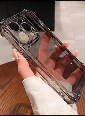 四角气囊超强防摔K80适用K90小米17/15手机壳14红米K70至尊K60透黑色NOTE12/11全包13PRO简约Civi4软壳TURBO5