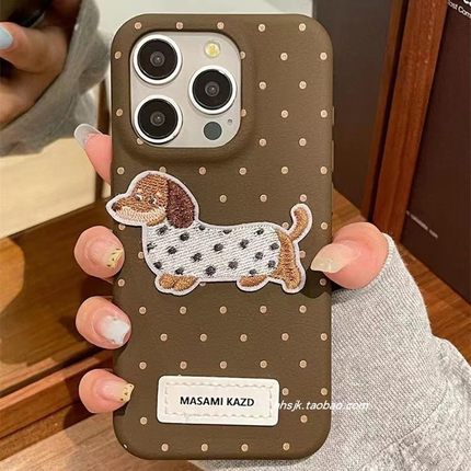 日韩ins可爱腊肠狗K90适用K70小米15/17手机壳红米K80至尊版K60硅胶Note14/13全包12T防摔K50/11PRO+/civi5女