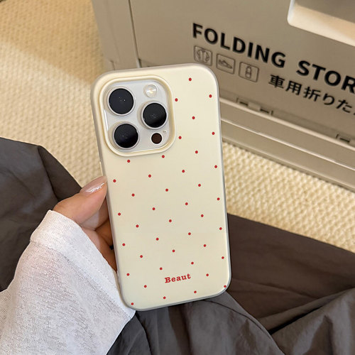 ins简约纯色波点适用荣耀400/300/200手机壳90新款500韩系100PRO硅胶80畅玩50全包X60i小众X40防摔70plus软壳