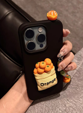 创意立体橘子适用华为nova13/12/11/10/9/8/7/6SE手机壳MATE60/P50/40全包畅享70/50硅胶p60/P30pro防摔Z女款