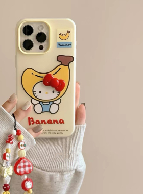 可爱香蕉猫咪适用K90小米17/15手机壳13/K60红米K80/k70卡通K40小众14硅胶Note15防摔12S软壳turbo3/4PRO女款