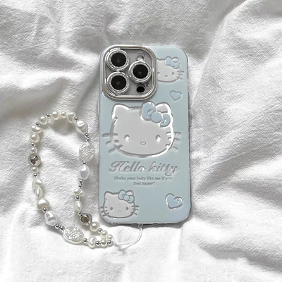 可爱卡通Kitty带镜头膜手机壳