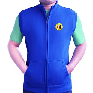 中国武术协会教练马甲秋冬加绒武术服跆拳道武馆武术教练纯棉坎肩