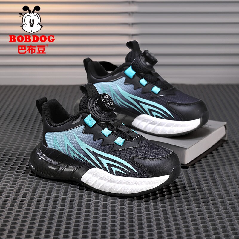 巴布豆儿童网面运动鞋2026春夏季网面男童旅游鞋休闲鞋透气女孩