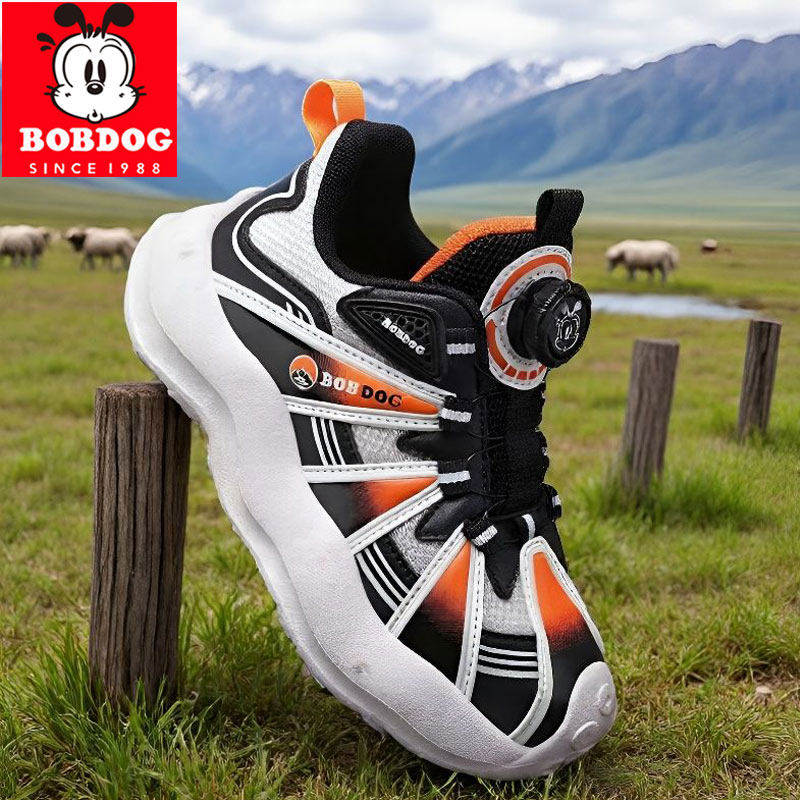 巴布豆儿童网面运动鞋2026春季新款网面男童旅游鞋女孩休闲鞋透气