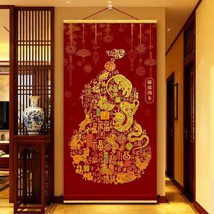 福禄满年十字绣线绣自己绣2026新款客厅竖版招财纳福葫芦福字满绣