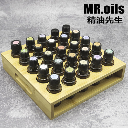 原木15ml多孔竹子展示收纳盒