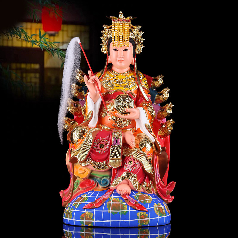 九凤椅地母娘娘神像后土娘娘像地母元君后土夫人佛像宗教神像摆件