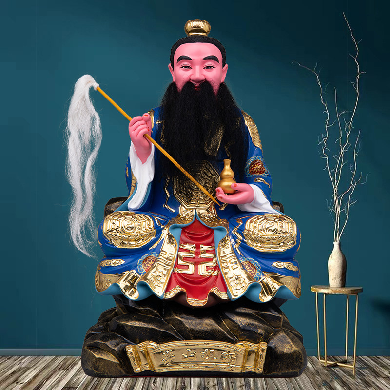 茅山祖师爷神像树脂彩绘道家茅山派的祖师家用供奉摆件三茅真君