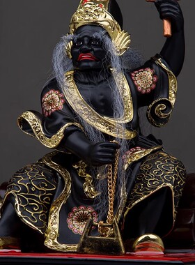 坐棺材黑白无常阴神像大二爷伯谢范将军七爷八爷佛像居家摆件新品
