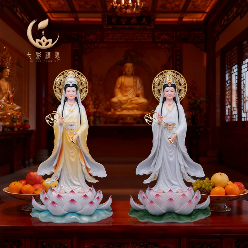 南海观音像佛像汉白玉滴水观世音菩萨大型寺院庙宇家用供奉摆件