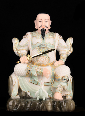 真武大帝神像玄天上帝玄武大帝汉白玉神像甲上帝北帝新品