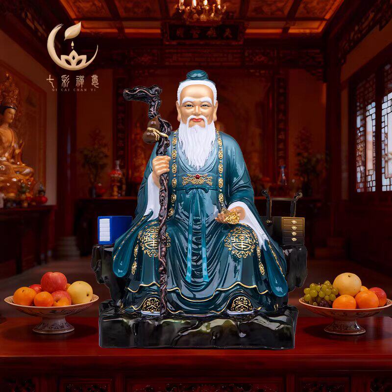 神医华佗扁鹊神像纯铜彩绘中医馆药店摆件张仲景药王医圣家用供奉