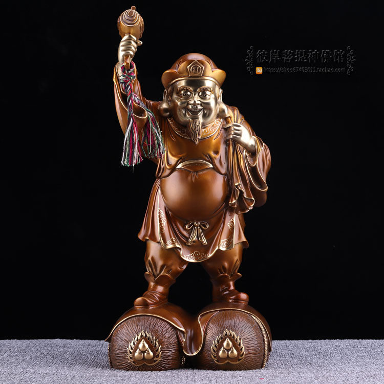 16寸站日式大黑天财神 唐密宗财神摩诃迦罗 纯铜神像招财摆件新品