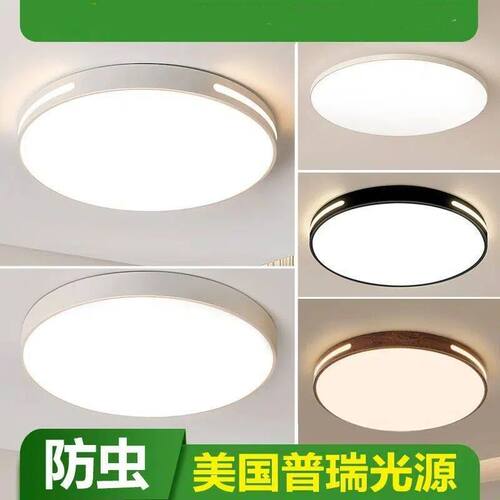 超亮主卧室灯LED吸顶灯简约现代大气圆形阳台客厅房间全光谱灯具
