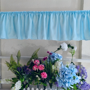 30cm高纯白色花边窗帘头幔帘头帘幔自粘魔术贴眉头帘短帘装饰窗
