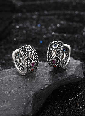 设计感小众耳饰泰银嘻哈