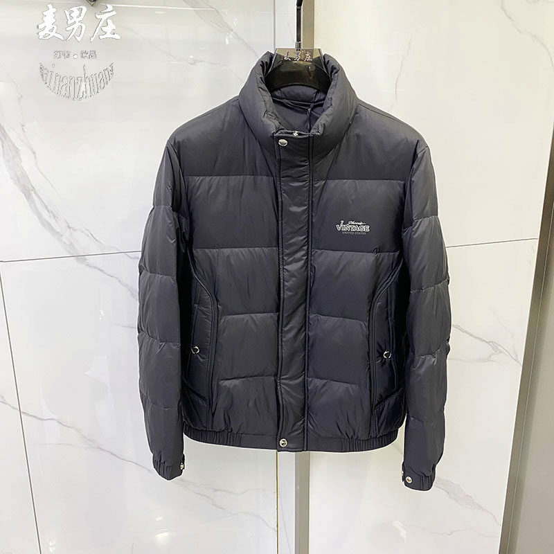 高端欧货男士冬季新款2026鸭绒羽绒服夹克外套青年时尚百搭立领