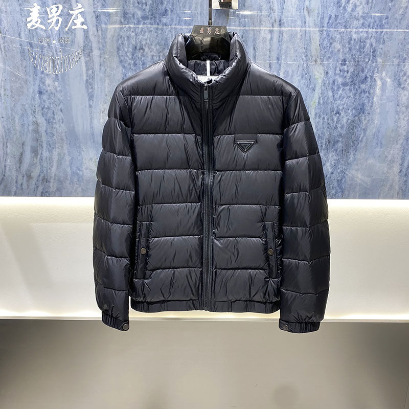 男士冬季立领90白鸭绒羽绒夹克