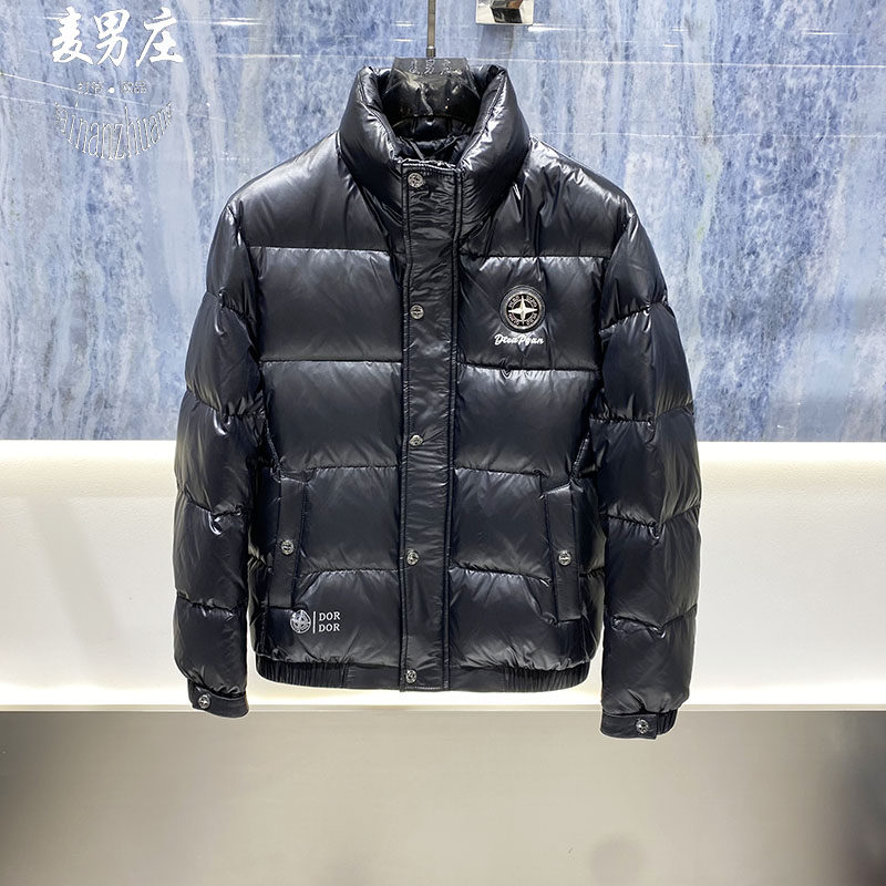 高端欧货男士冬季新款2025羽绒服夹克外套90白鸭绒青年时尚百搭潮