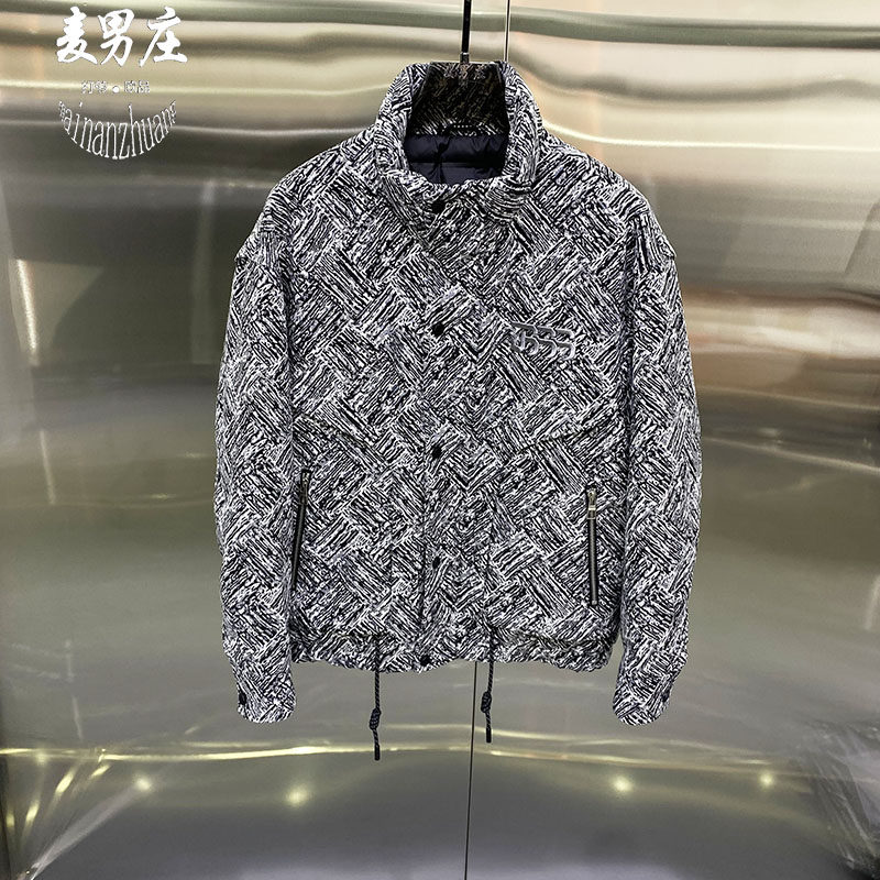 高端欧货男士冬季新款2025白鸭绒夹克外套羽绒服韩青年时尚个性潮