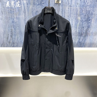 欧货潮牌男士26春夏新款翻领长袖韩版简约纯色长袖夹克外套薄款爆