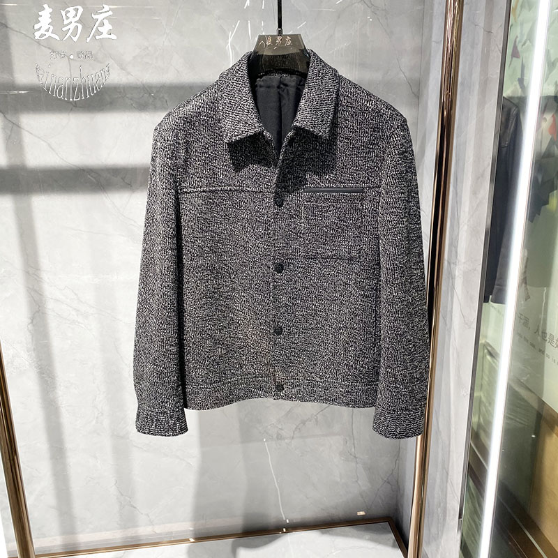 高端欧货男士秋冬韩式修身夹克