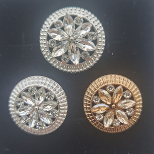 纽扣精致镂空大衣扣 外套裙装 新品 百搭圆形金属马眼水钻小香风西装