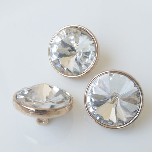 金属纽扣玻璃水晶卫星尖面DIY