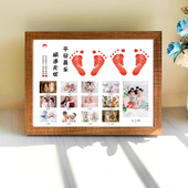 宝宝一周岁手足印纪念兔宝一岁一礼脚印百天抓周生日用品龙虎宝宝