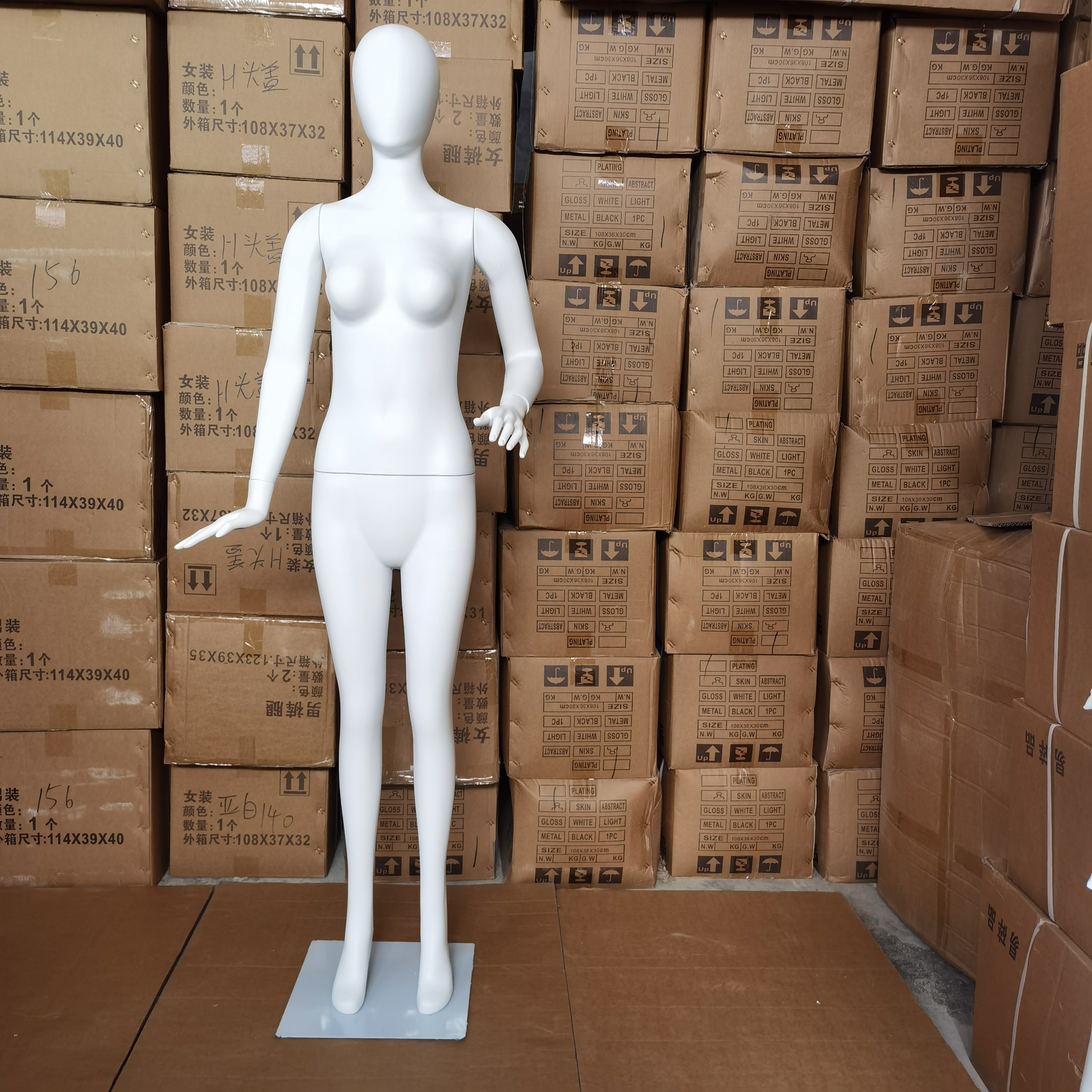 哑白模特道具女全身服装店展示架橱窗假人人台婚纱人体仿真模特架