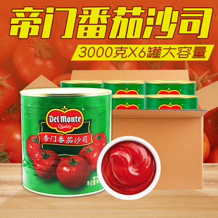 帝门番茄沙司3kg 地扪番茄酱披萨薯条西餐原料番茄调味酱整箱 6罐