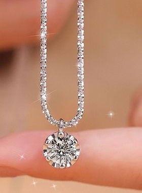 S925纯银高级感满天星项链2023新款爆款锁骨链女高级感轻奢小众女