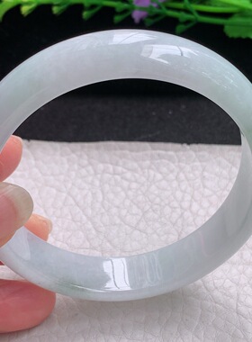 js纯美款58*13.8*7平安镯 缅甸翡翠A货玉手镯精美冰纯宽边玉手环