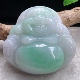 14天然缅甸玉翡翠胶感大佛公 zen自然光45.8 47.8 大肚佛玉吊坠
