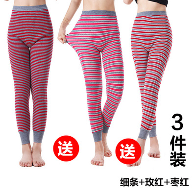 女士加厚保暖裤加绒秋裤棉毛裤高弹内穿打底裤高腰棉裤热能裤加肥